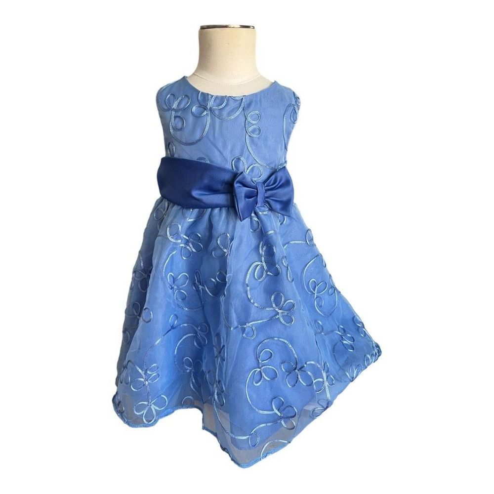 Toddler Girls Rare Editions Sleeveless Spring Bow Detail Dress - Sz 2T